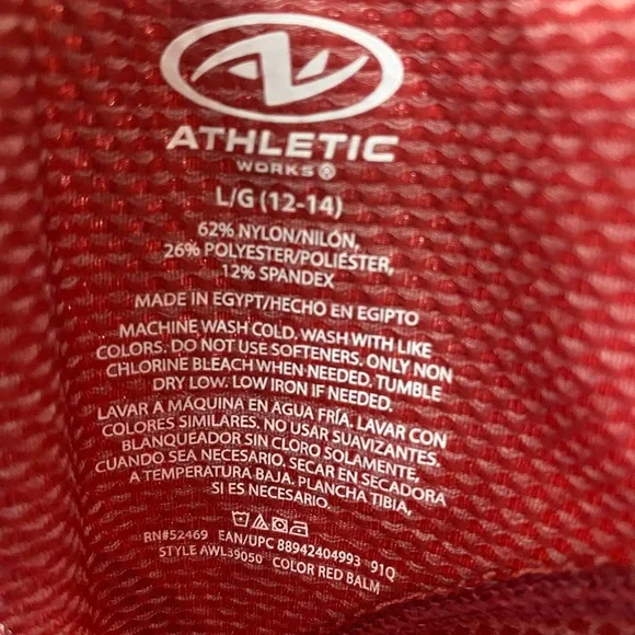 Athletic Works Red Razor Back Workout Tank Top - Picture 5 of 5